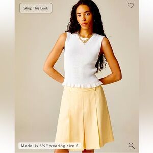 NWT J. Crew Ruffle Trim Shell Tank Top size large